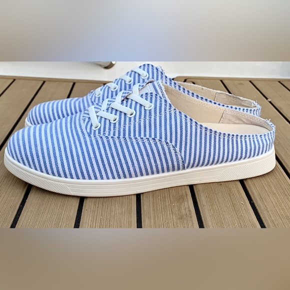 Women's 9 D Spenco Therapeutic Orthopedic Striped Slip On Mules Clogs Sneakers - Picture 16 of 16